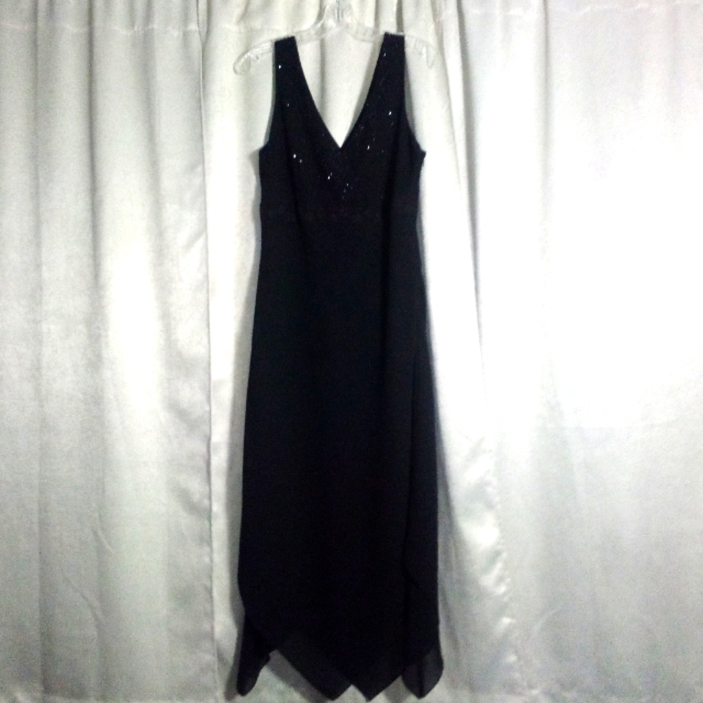 Amanda Smith Beaded Sleeveless Black Dress Size 12